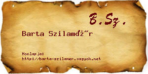 Barta Szilamér névjegykártya